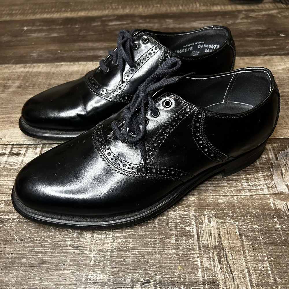 Bostonian Men’s Size 7.5 Leather Saddle Oxford Dress Shoes  