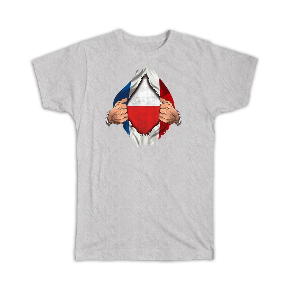 Poland France Flag Friendship T-Shirt for Men Women