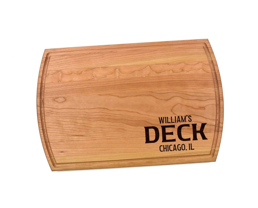 Personalized Deck Cutting Board | Backyard Grill Party Charcuterie Board |