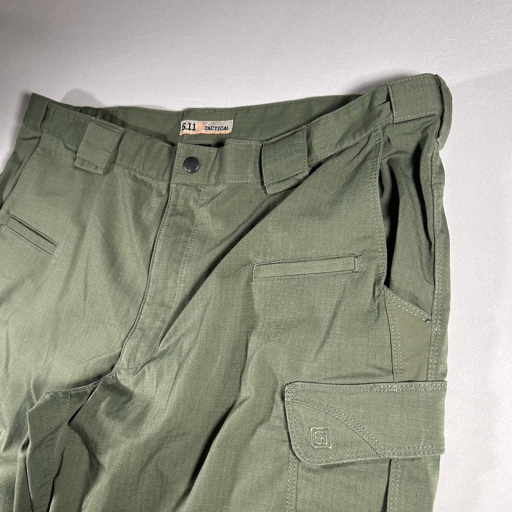 Mens 5.11 Tactical Stryke Pants Green Cargo Ripstop Stretch 40x32 Hiking Work