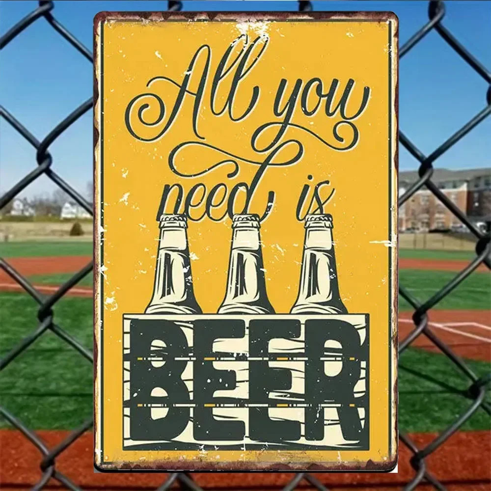 Vintage Beer Tin Metal Signs Retro Wall Decor for Home Bar Cafe Pub Tavern