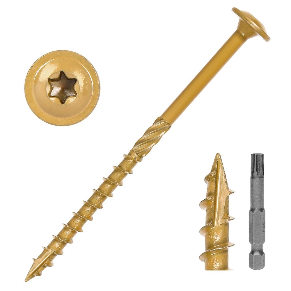 50 PCS #14 x 4 Torx Drive Multi-Purpose Lag Wood Screws with Modified Design