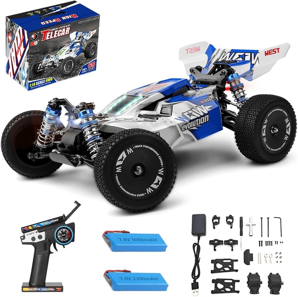 WLtoys 144001/144011 1/14 4WD High-Speed RC Car, 65KM/h Off-Road Buggy