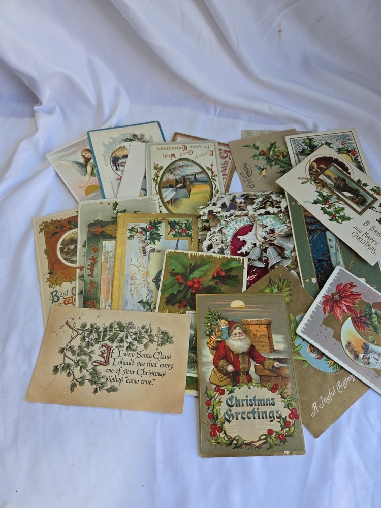 Christmas Xmas Postcard Old Vintage Card View