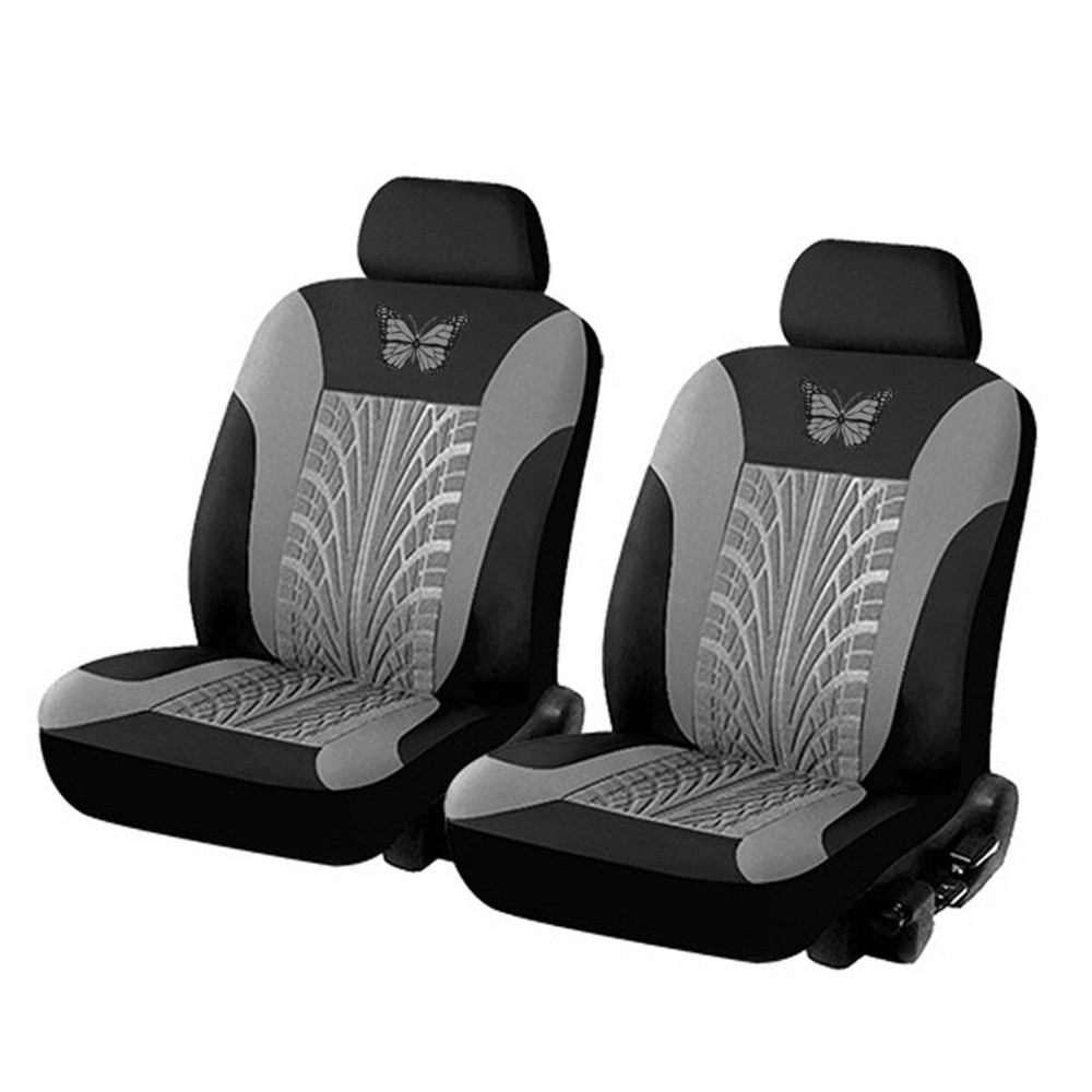 Car 2 Front Seat Covers Cushion Protector Interior Accessories Butterfly Pattern