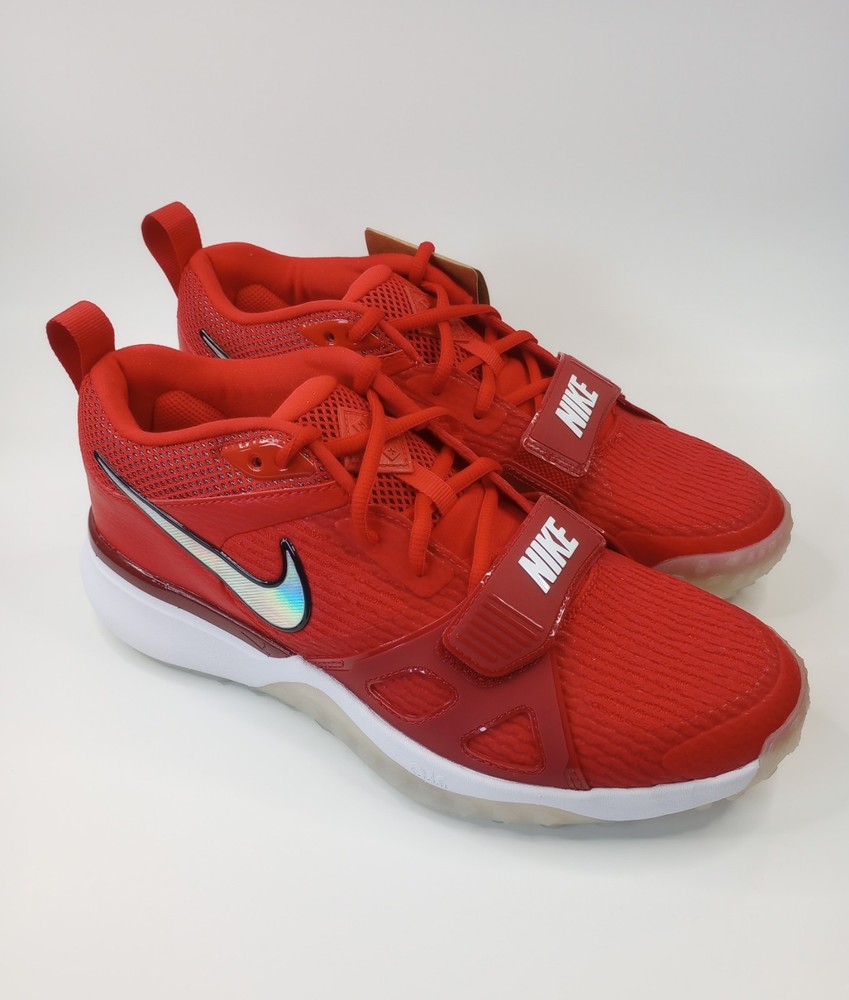 Nike Men's Air Zoom Diamond Elite Turf Baseball Shoes Red White Sz 9 DZ0503-600