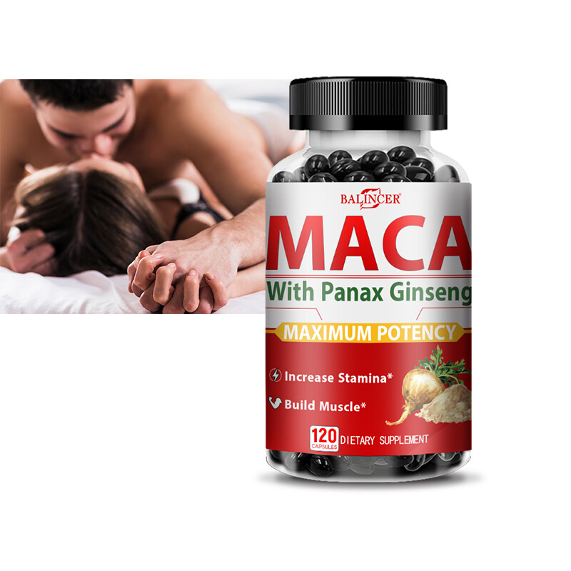 Maca + Ginseng Highest Potency Available 120Capsules Supports Desire Stamina