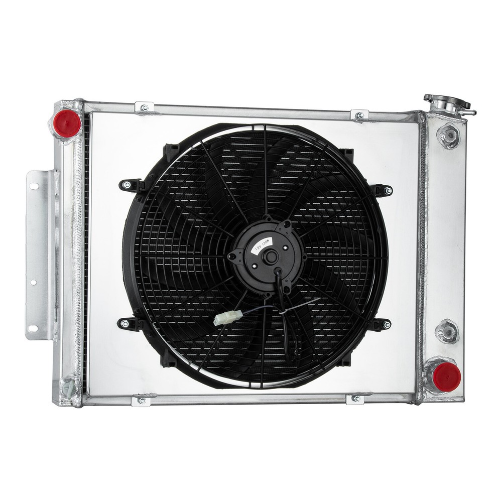 4 Row Aluminum Radiator Shroud Fan For 67-1969 68 Chevy Camaro Pontiac Firebird