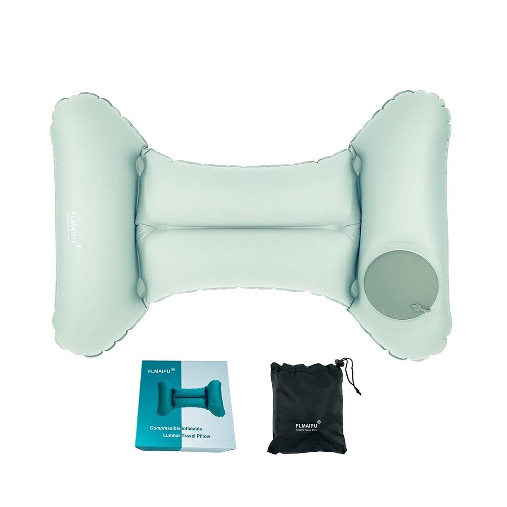 Inflatable Travel Nursing Waist Pillow, Blow Up Lumbar Body Back Support Pill...