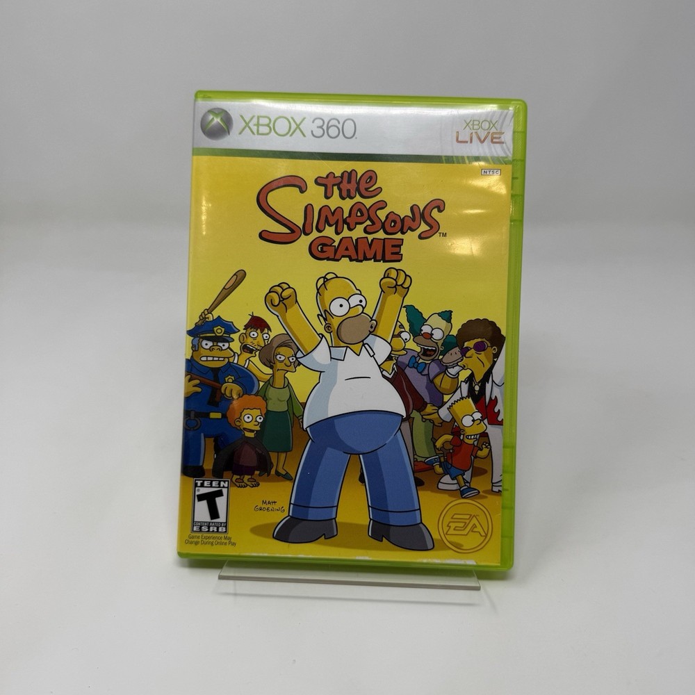 The Simpsons Game (Microsoft Xbox 360, 2007) Complete CIB Tested! Clean!