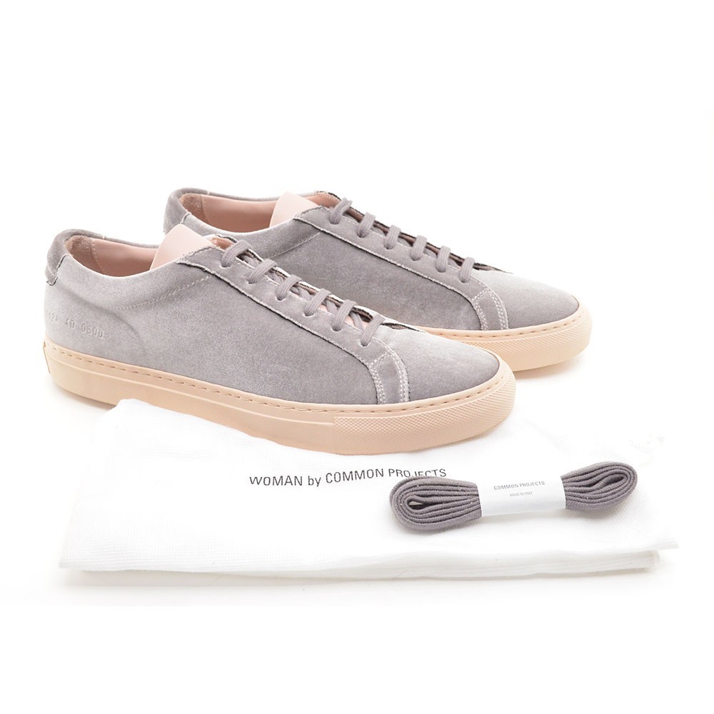 Womens Common Projects Achilles $480 Sneakers 40 10 Nude Velvet Shoes New in Box-image