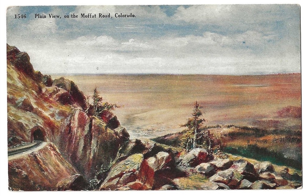 Colorado c1910 view of the plains, Moffat Road, railroad tracks