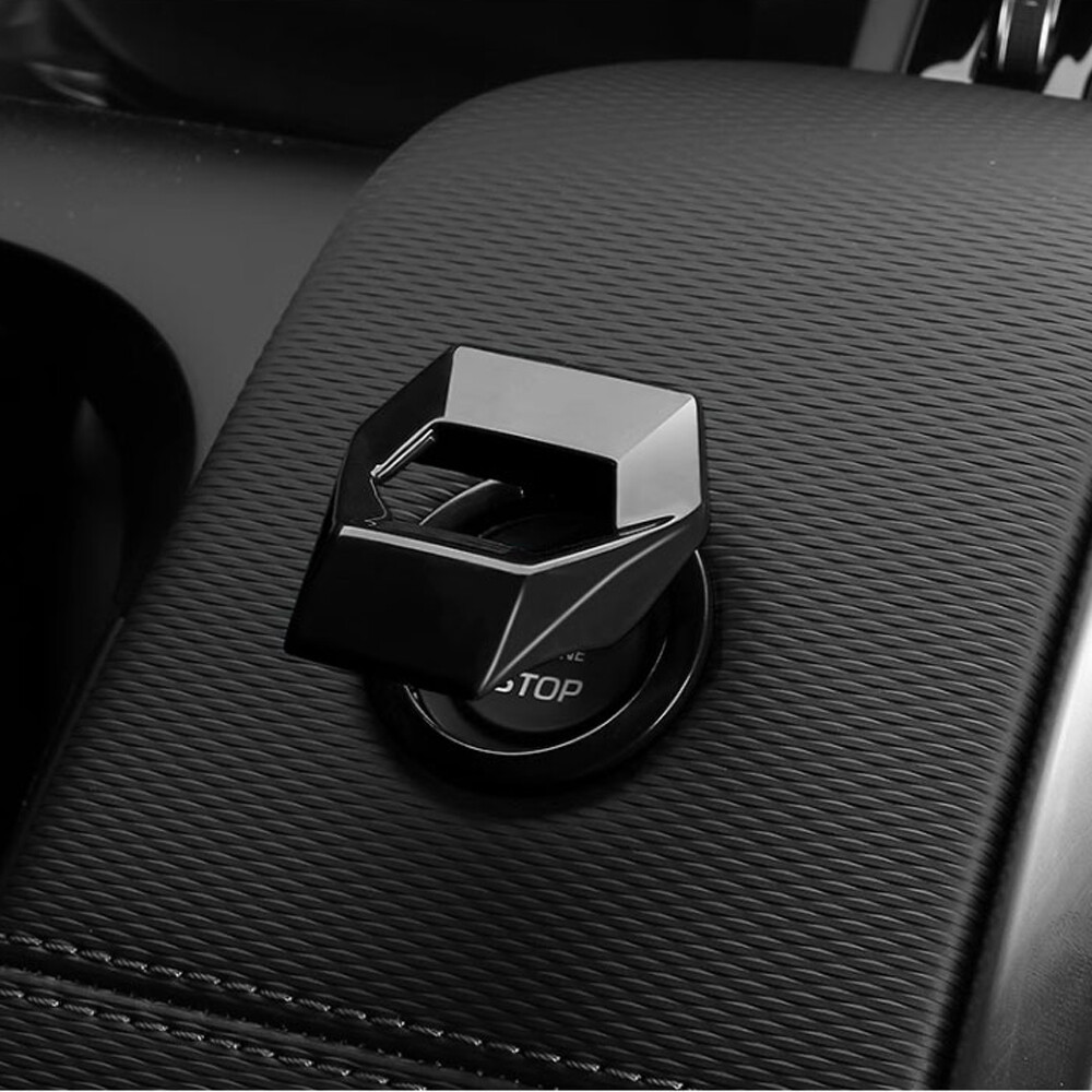 1Pcs Black Car Engine Start Stop Push Button Switch Decor Cap Cover Accessories