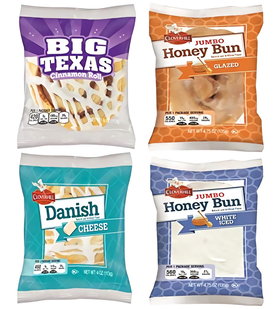 Cloverhill Bakery Ultimate Danish and Honey Bun Variety Pack Includes 16 Honey B