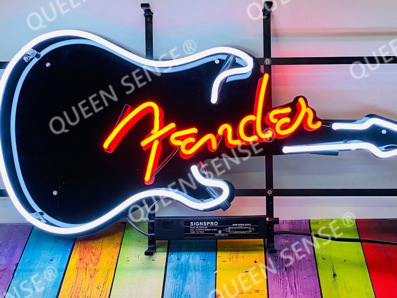 New Fender Guitar Store Open Neon Light Sign Lamp 24