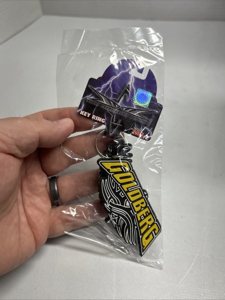 Rare 1999 WCW World Championship Wrestling Key Ring GOLDBERG sealed