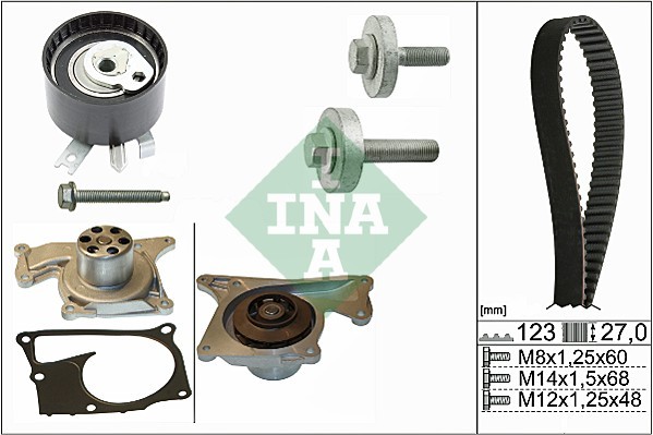 530 0197 32 INA Wasserpumpe + Zahnriemensatz für DACIA,NISSAN,RENAULT