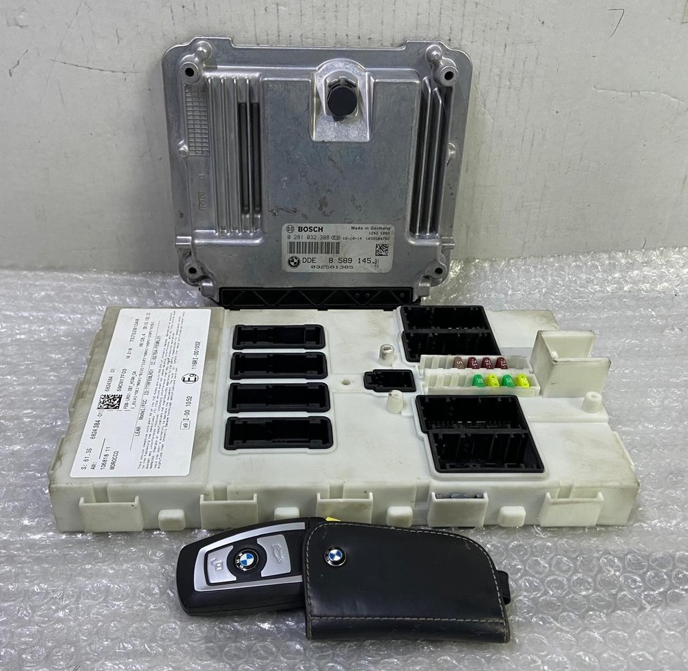 OEM BMW F45 216d B37 116HP Engine Control Unit ECU Kit DDE 8589145 FEM Key BOSCH