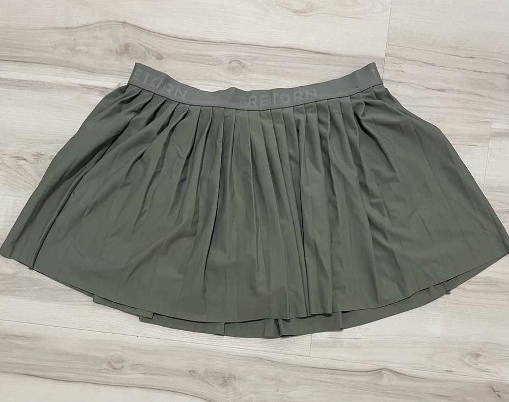 Tretorn Women's Pleated Tennis Skirt Skort Olive Green Athletic Golf Sz XXL