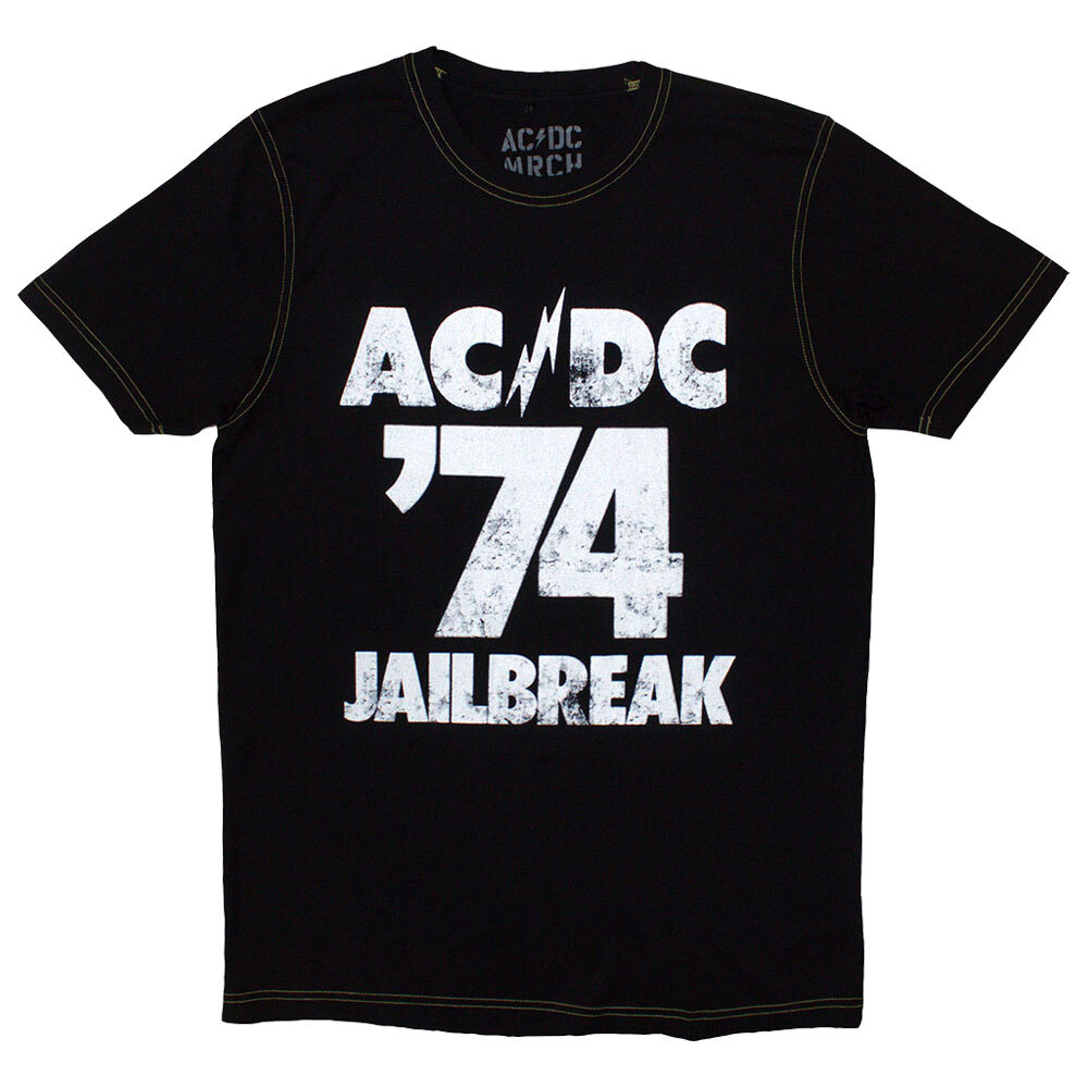 AC/DC 74 Jailbreak Band Logo Graphic T-Shirt for Fans