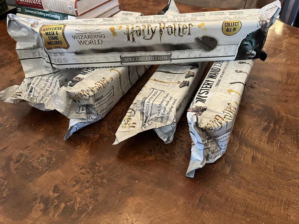 Harry Potter Death Eater Mystery Wizard Wand Set of 5 Special Edition New