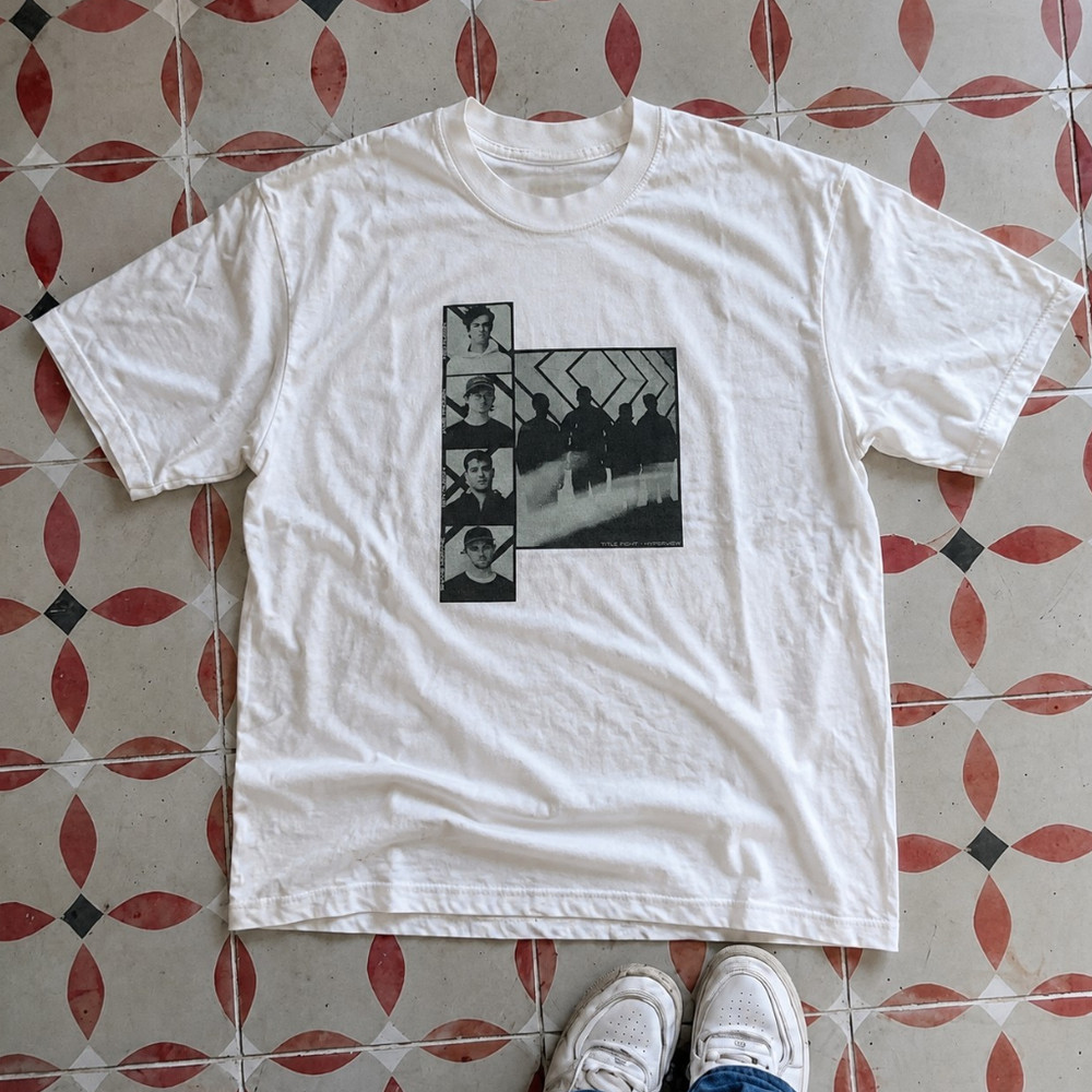 Title Fight Hyperview White Graphic T-Shirt Vintage Style Band Tee