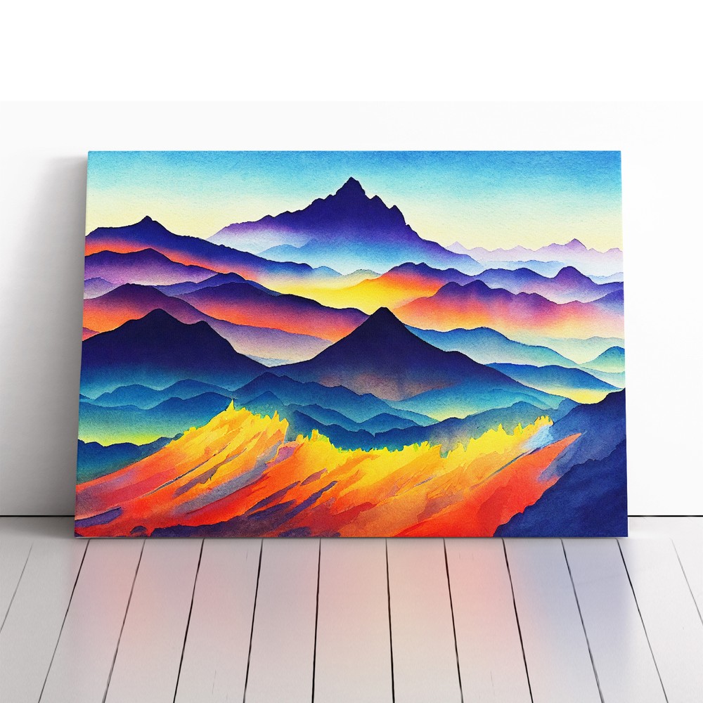 Mountain Landscape Vol.4 Abstract Canvas Wall Art Print Framed Picture Decor