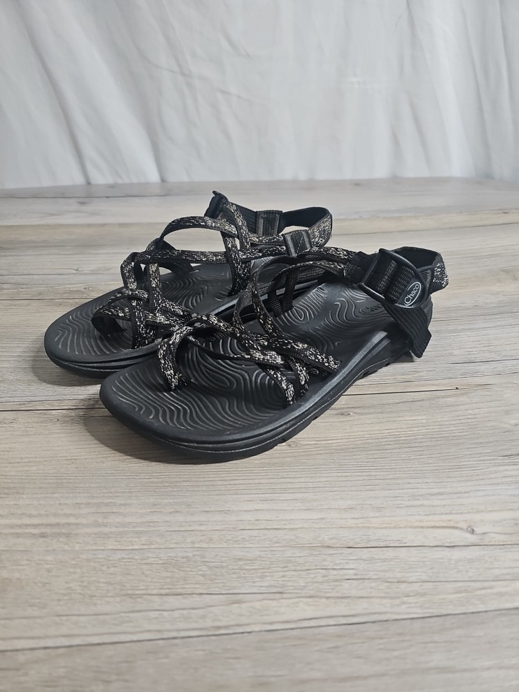 Chaco ZX2 Black Strappy Performance Classic Hiking Trail Sport Sandals Womens 8