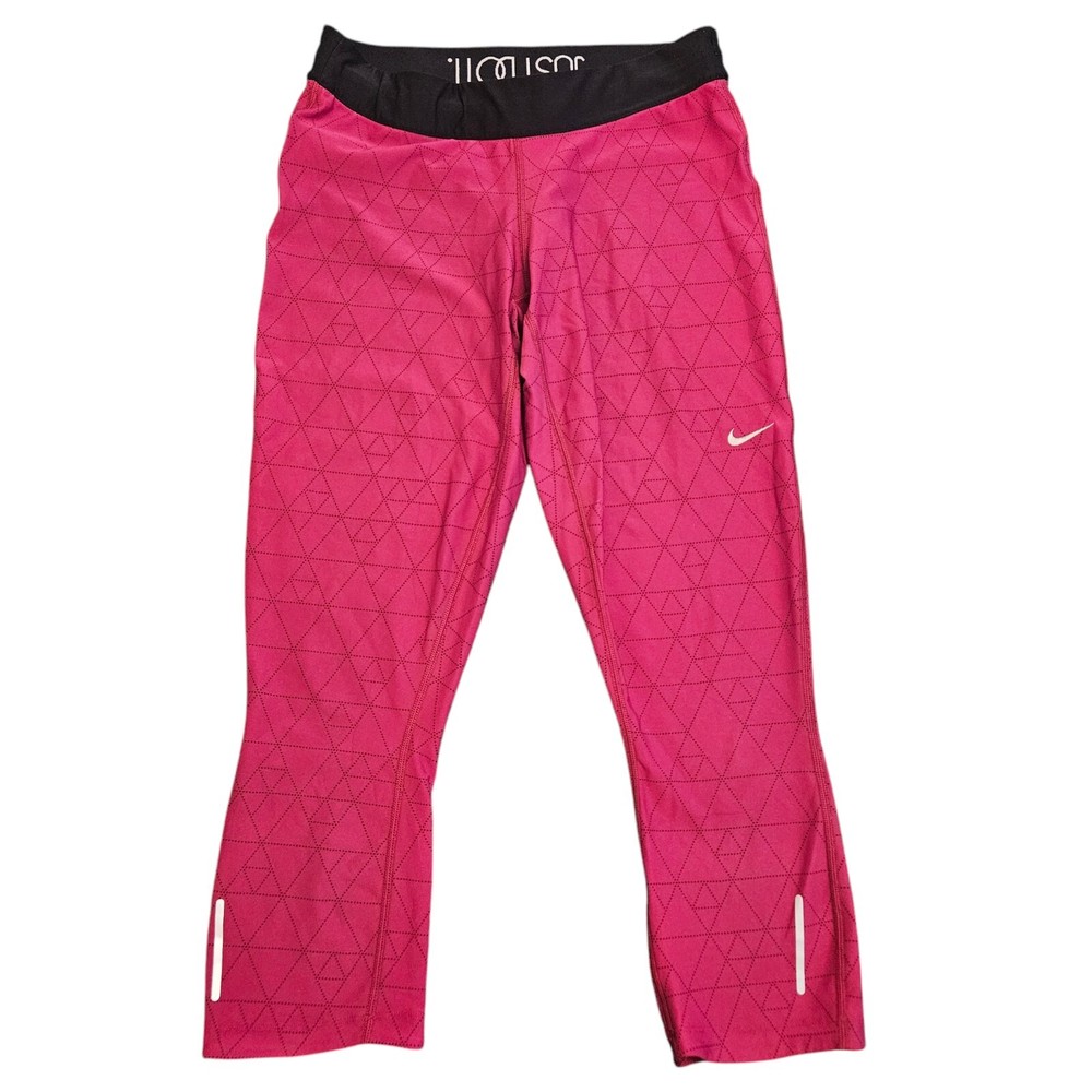 Nike Dri-Fit Medium Athletic Leggings Fuchsia Pink Active Workout Wear