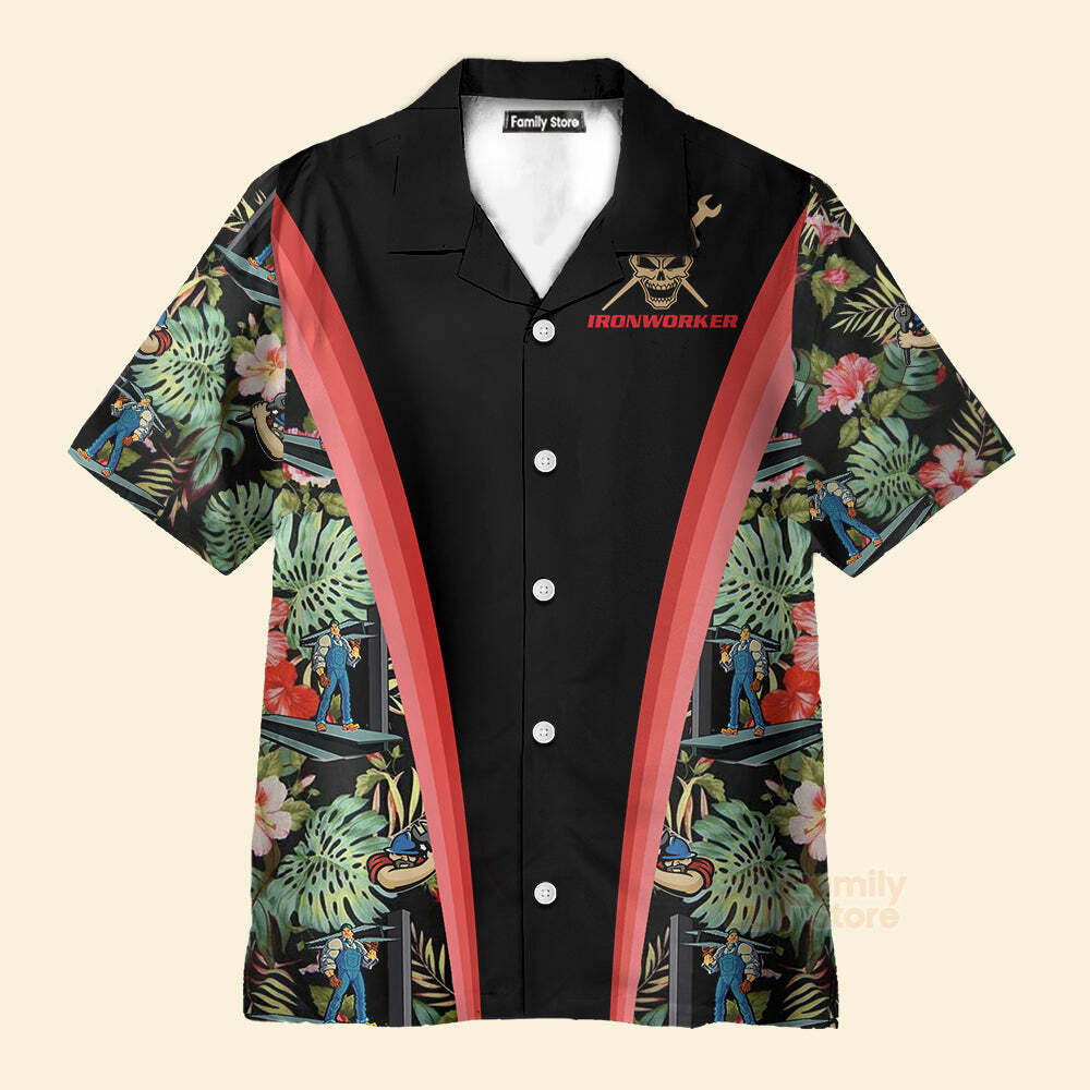 Custom Tropical Hawaiian Shirt for Ironworkers - Personalized Design