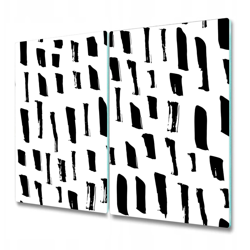 Glass Kitchen Chopping Board Black and white Specks Abstract art Minimalistic