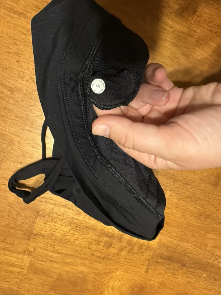 Lululemon Align Sports Bra M Black Medium Support Demi Wireless Racerback