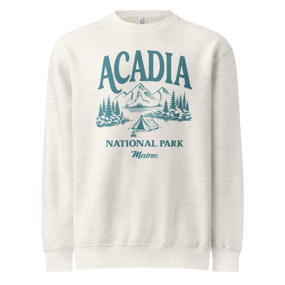 ACADIA NATIONAL PARK UNISEX PREMIUM CREWNECK SWEATSHIRT BAR HARBOR MAINE NEW-image