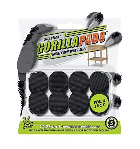 Slipstick GorillaPads CB147 Non Slip Furniture Pads/Gripper Feet (Set of 16) ...