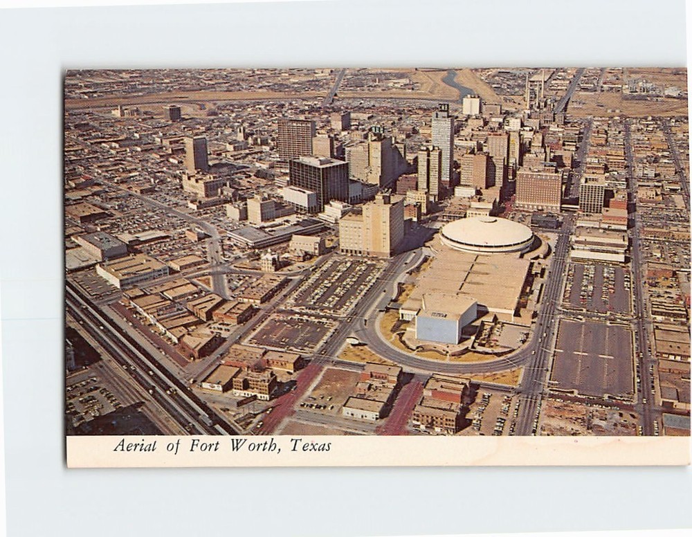 Postcard Aerial of Fort Worth Texas USA