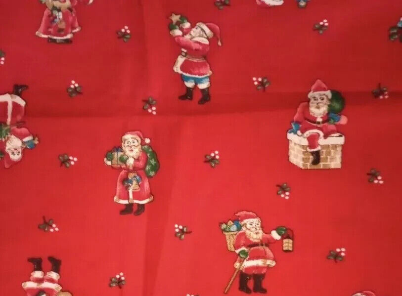 santa clause christmas fun fabric length 21 x 10 inch 1pc