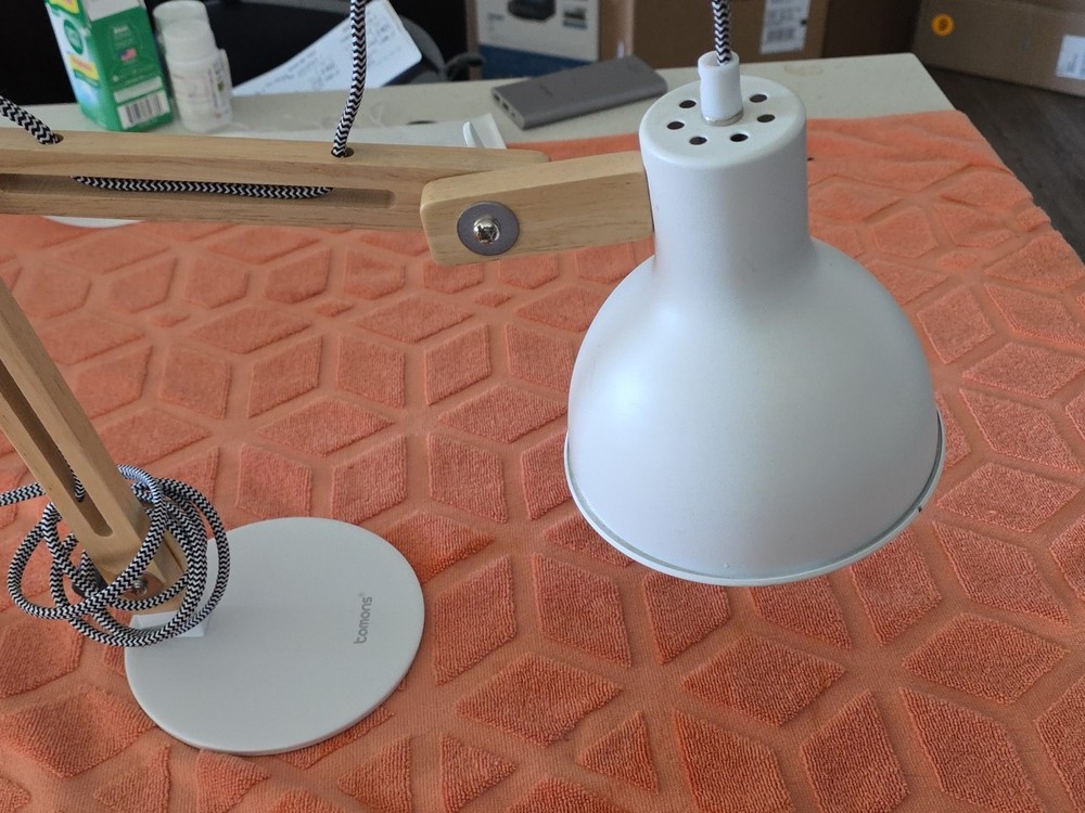 Tomons Wood Swing Arm Desk Lamp | Adjustable Table Light  no Light Bulb Included