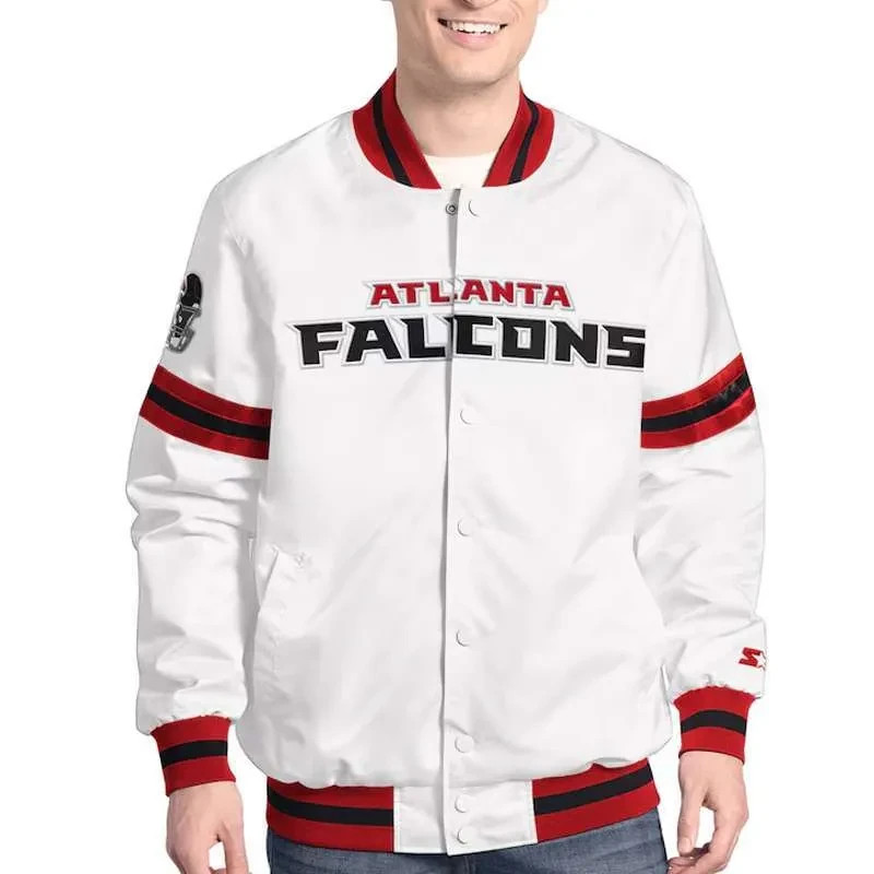 Atlanta Falcons Scout Varsity Satin Bomber Jacket for men FREE SHIPPING