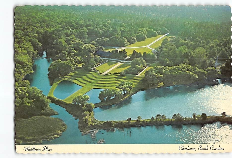 Postcard Aerial View Middleton Place Charleston South Carolina USA