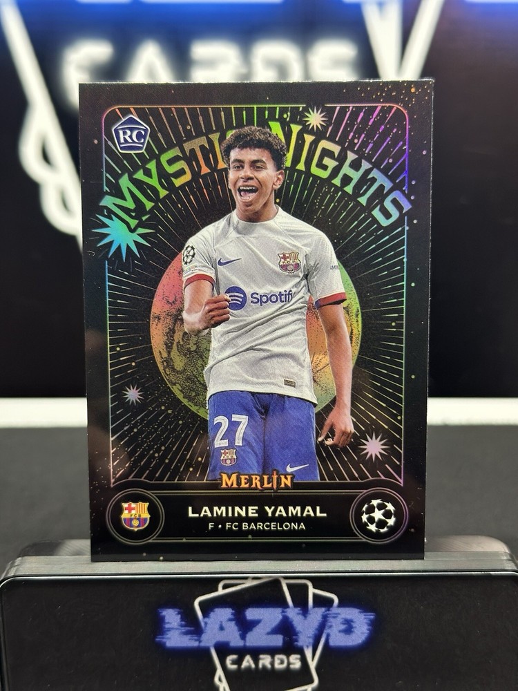 2023-24 Topps Merlin UEFA Lamine Yamal Mystic Nights Insert Rookie RC #MN-8