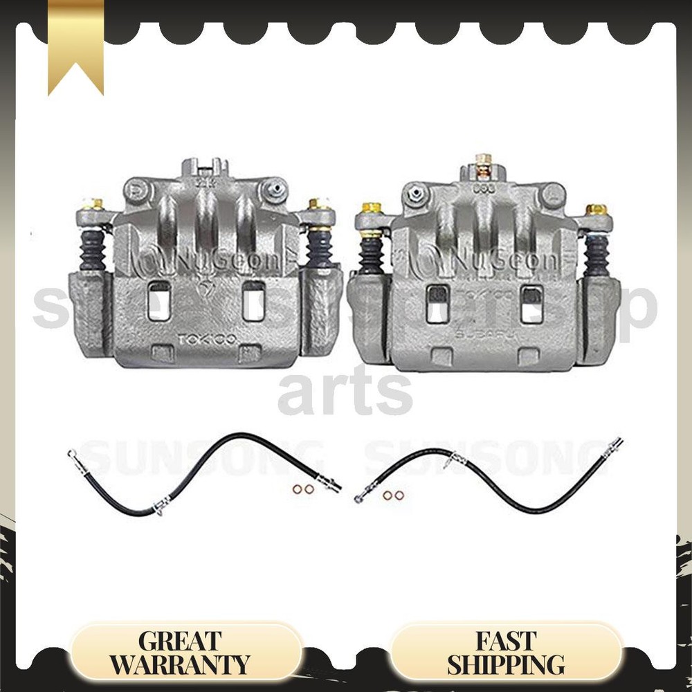 Front Brake Caliper & Hose 4pcs for 2007 Subaru Outback