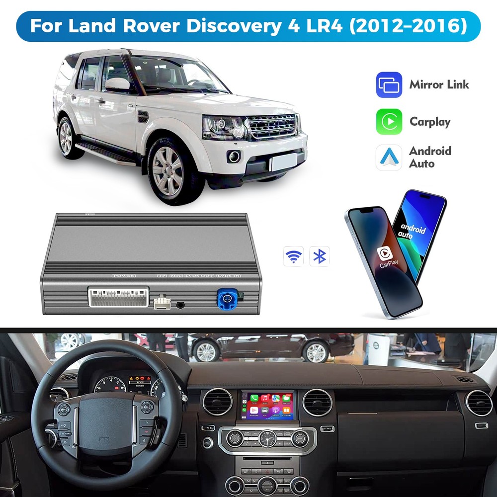 Wireless CarPlay Android Auto Decoder For Land Rover Discovery 4 LR4 2012-2016