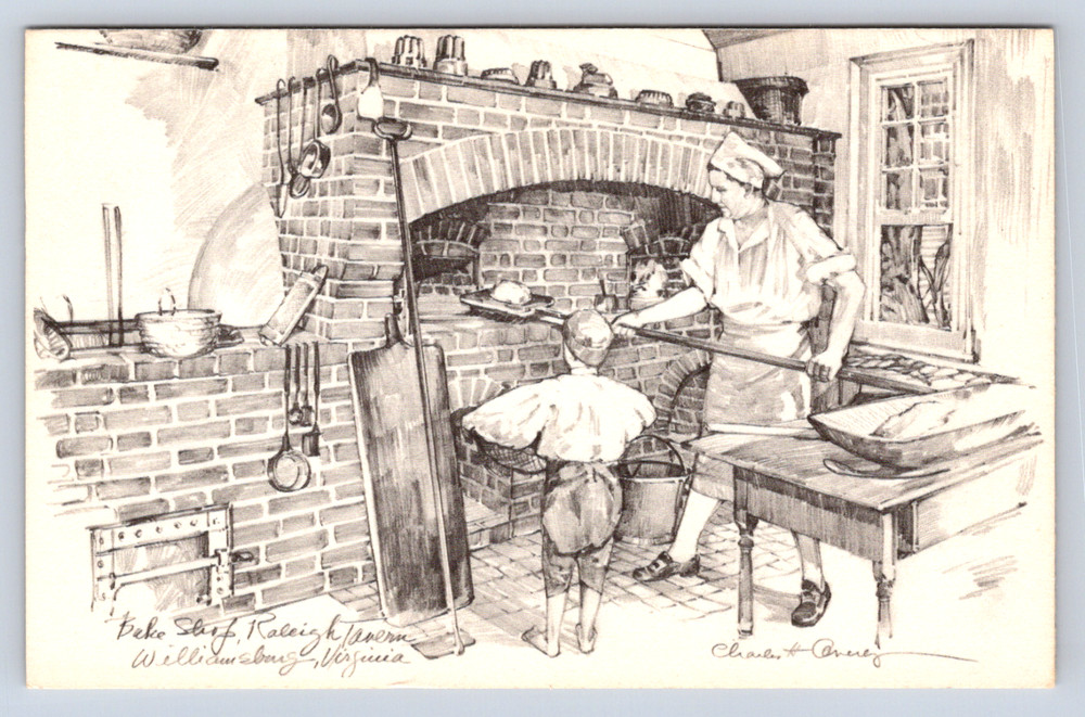 Vintage Postcard Raleigh Tavern Bake Shop, Williamsburg, Virginia