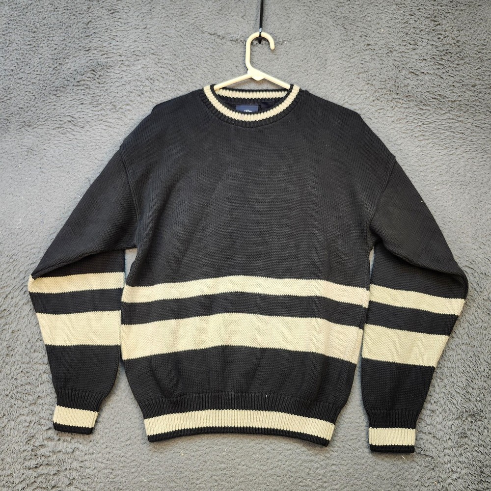 Vintage Dockers Sweater Mens Medium Striped Crewneck Pullover USA 90s