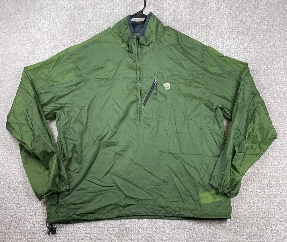 Vintage Mountain Hardwear Windbreaker 2XL Ultralight Waterproof 1/2 Zip Ripstop