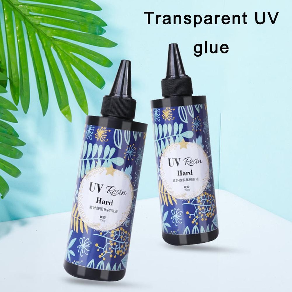 Hard UV Resin Glue 25g 50g 100g 200g Crystal Clear Epoxy for Crafts