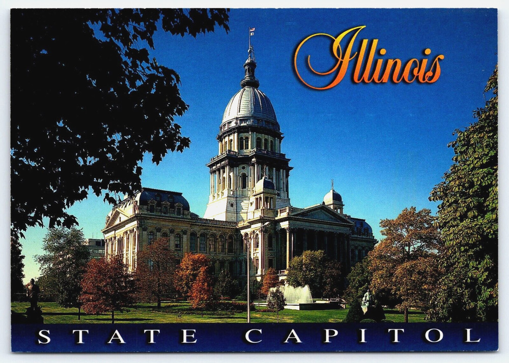 Original Vintage Postcard Illinois State Capitol Building Springfield Illinois