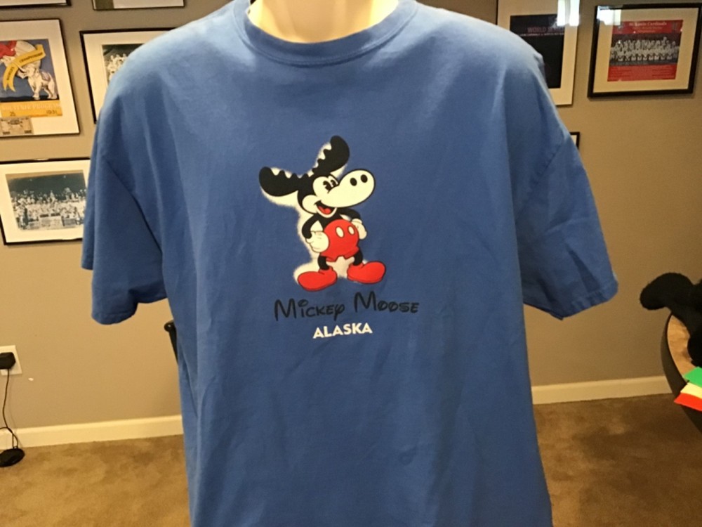 Disney Alaskan Cruise Mickey Moose T Shirt Size XL