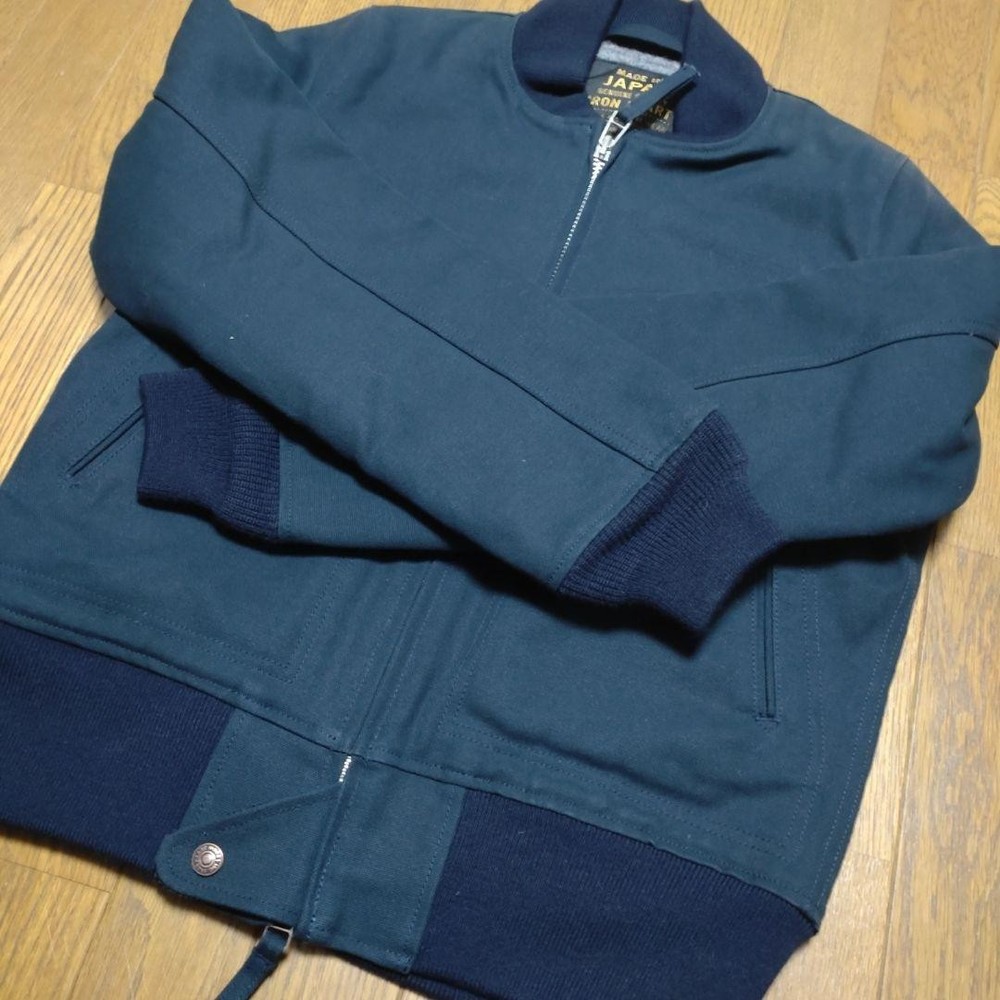 IRON HEART Duck Jacket XS Navy Blanket Lined Heavy Duty Made in Japan