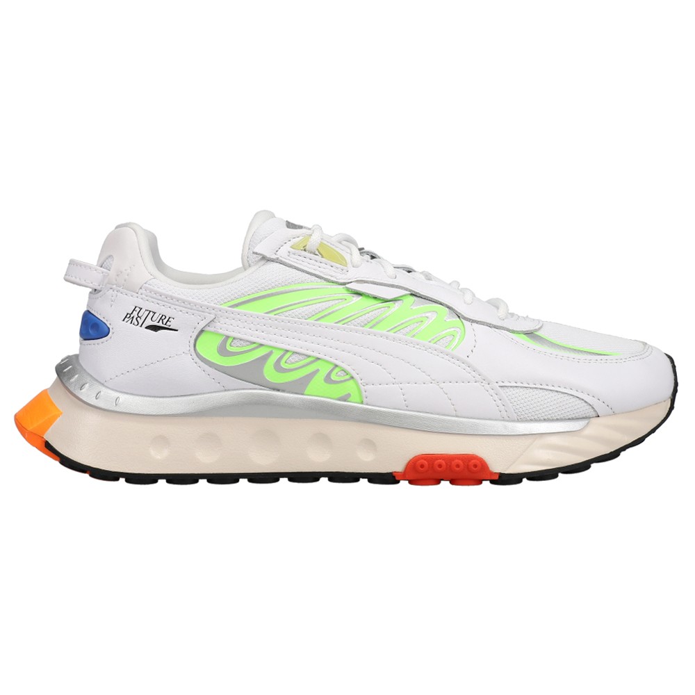 PUMA Wild Rider Tecno Lace Up  Mens Green, White Sneakers Casual Shoes 38159603